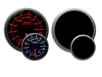 Prosport 52mm Metric Premium Series Oil Temperature Gauge; Electrical; Amber/White (Universal; Some Adaptation May Be Required)