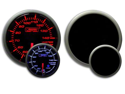 Prosport 52mm Metric Premium Series Water Temperature Gauge; Electrical; Amber/White (Universal; Some Adaptation May Be Required)