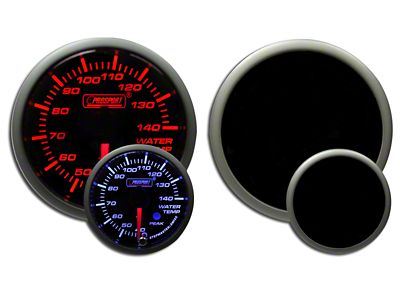 Prosport 52mm Metric Premium Series Water Temperature Gauge; Electrical; Amber/White (Universal; Some Adaptation May Be Required)