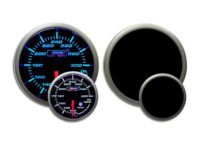 Prosport 52mm Premium Series Oil Temperature Gauge; Electrical; Blue/White (Universal; Some Adaptation May Be Required)