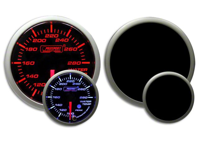 Prosport 52mm Premium Series Water Temperature Gauge; Electrical; Amber/White (Universal; Some Adaptation May Be Required)