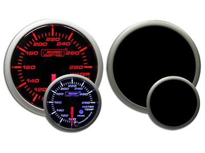 Prosport 52mm Premium Series Water Temperature Gauge; Electrical; Amber/White (Universal; Some Adaptation May Be Required)
