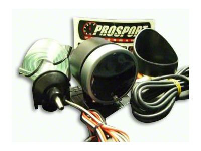 Prosport 52mm Premium Series White Pointer Boost Gauge; Electrical; Green/White (Universal; Some Adaptation May Be Required)