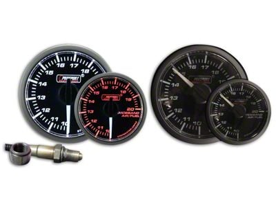 Prosport 52mm Premium Series White Pointer Wideband Air/Fuel Ratio Gauge; Amber/White (Universal; Some Adaptation May Be Required)