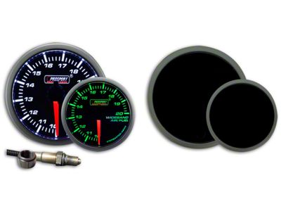 Prosport 52mm Premium Series Wideband Air/Fuel Ratio Gauge; Green/White (Universal; Some Adaptation May Be Required)