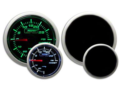 Prosport 52mm Performance Series Boost Gauge; Mechanical; 30 PSI; Green/White (Universal; Some Adaptation May Be Required)