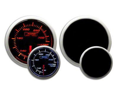 Prosport 52mm Performance Series Water Temperature Gauge; Electrical; Amber/White (Universal; Some Adaptation May Be Required)