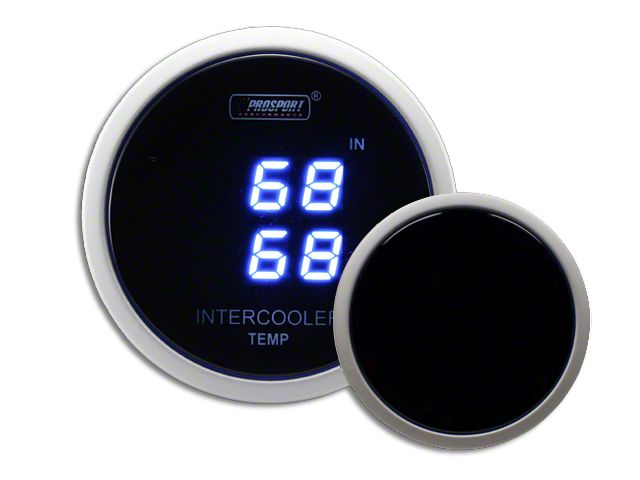 Prosport 52mm Digital Dual Intercooler Air Temperature Gauge; Blue (Universal; Some Adaptation May Be Required)