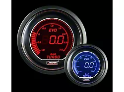 Prosport 52mm EVO Metric Series Boost Gauge; BAR; Red/Blue (Universal; Some Adaptation May Be Required)