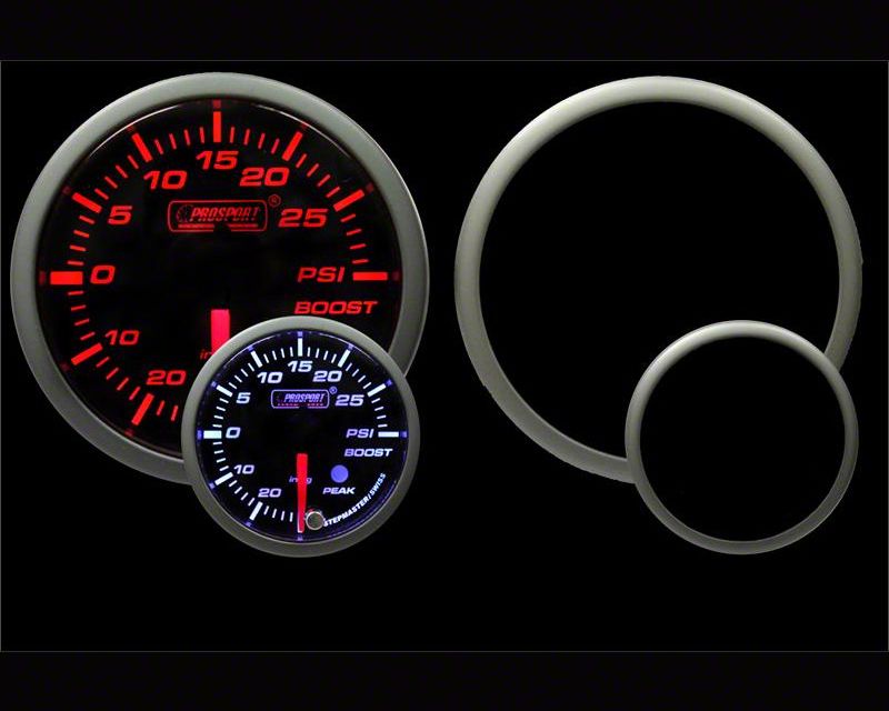 Prosport 52mm Premium Series Boost Gauge; 60 PSI; Amber/White (Universal; Some Adaptation May Be Required)