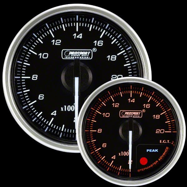 Prosport 52mm Supreme Series Exhaust Gas Temperature Gauge; Electrical; Amber/White (Universal; Some Adaptation May Be Required)
