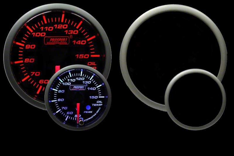 Prosport 52mm Premium Metric Series Oil Temperature Gauge; Electrical; Amber/White (Universal; Some Adaptation May Be Required)