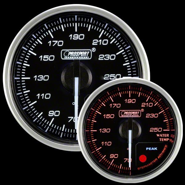Prosport 52mm Supreme Series Water Temperature Gauge; Electrical; Amber/White (Universal; Some Adaptation May Be Required)