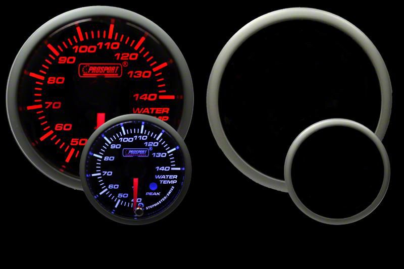 Prosport 52mm Premium Metric Series Water Temperature Gauge; Electrical; Amber/White (Universal; Some Adaptation May Be Required)