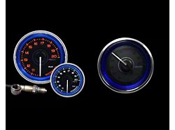 Prosport 52mm Crystal Blue Series Wideband Air Fuel Ratio Gauge with Bosch Sensor; Electrical; Amber/White with Blue Halo Ring (Universal; Some Adaptation May Be Required)