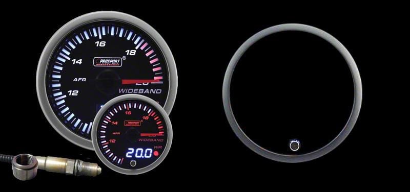 Prosport 52mm JDM Series Dual Display Wideband Air Fuel Ratio Gauge with Bosch Sensor; Electrical; Amber/White (Universal; Some Adaptation May Be…
