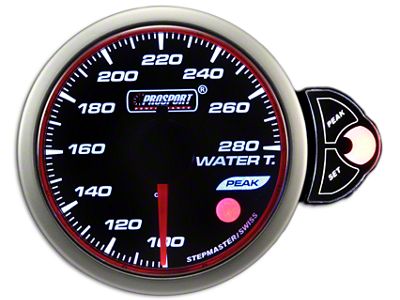 Prosport 52mm Halo Premium Series Water Temperature Gauge; Electrical; Blue/White/Amber (Universal; Some Adaptation May Be Required)