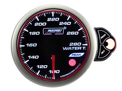 Prosport 52mm Halo Premium Series Water Temperature Gauge; Electrical; Blue/White/Amber (Universal; Some Adaptation May Be Required)