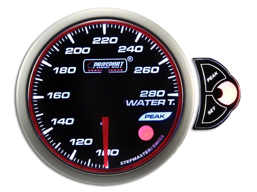 Prosport 52mm Halo Premium Series Water Temperature Gauge; Electrical; Blue/White/Amber (Universal; Some Adaptation May Be Required)