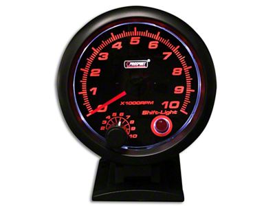 Prosport Performance Tachometer with Shift Light; 3-3/4-Inch (Universal; Some Adaptation May Be Required)