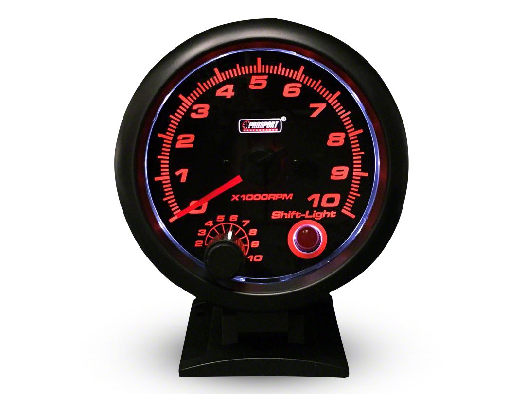 Prosport Performance Tachometer with Shift Light; 3-3/4-Inch (Universal; Some Adaptation May Be Required)