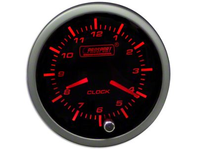 Prosport 52mm Premium Series Analog Clock; Amber/White (Universal; Some Adaptation May Be Required)