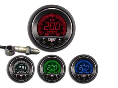 Prosport 52mm Premium EVO Series Evo Digital Wideband Air/Fuel Ratio Gauge; Blue/Red/Green/White (Universal; Some Adaptation May Be Required)