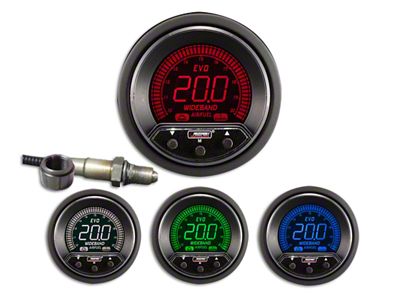 Prosport 52mm Premium EVO Series Evo Digital Wideband Air/Fuel Ratio Gauge; Blue/Red/Green/White (Universal; Some Adaptation May Be Required)