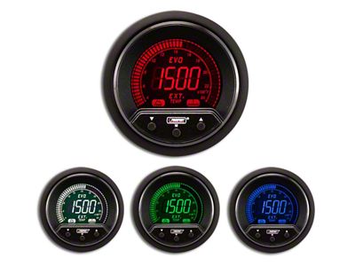 Prosport 52mm Premium EVO Series Evo Exhaust Gas Temperature Gauge; Blue/Red/Green/White (Universal; Some Adaptation May Be Required)