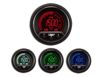 Prosport 52mm Premium EVO Series Evo Exhaust Gas Temperature Gauge; Blue/Red/Green/White (Universal; Some Adaptation May Be Required)