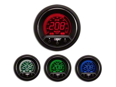 Prosport 52mm Premium EVO Series Water Temperature Gauge; Electrical; Blue/Red/Green/White (Universal; Some Adaptation May Be Required)