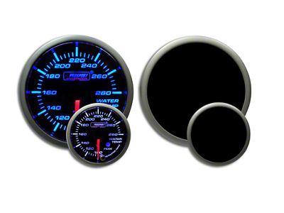 Prosport 52mm Premium Series Water Temperature Gauge; Electrical; Blue/White (Universal; Some Adaptation May Be Required)