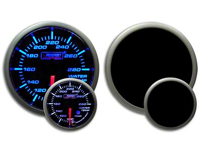 Prosport 52mm Premium Series Water Temperature Gauge; Electrical; Blue/White (Universal; Some Adaptation May Be Required)