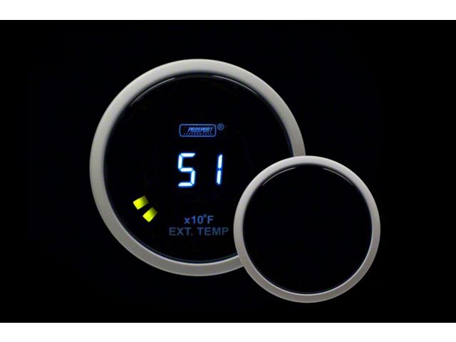 Prosport 52mm Digital Series Exhaust Gas Temperature Gauge; Blue LCD Display (Universal; Some Adaptation May Be Required)
