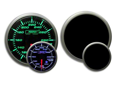 Prosport 52mm Premium Series Water Temperature Gauge; Electrical; Green/White (Universal; Some Adaptation May Be Required)