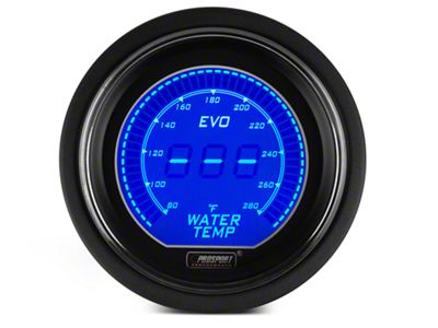 Prosport 52mm EVO Series Water Temperature Gauge; Electrical; Blue/Red (Universal; Some Adaptation May Be Required)