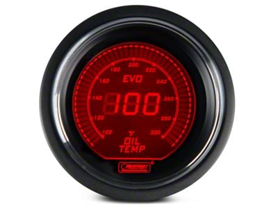 Prosport 52mm EVO Series Oil Temperature Gauge; Electrical; Blue/Red (Universal; Some Adaptation May Be Required)