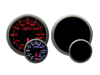 Prosport 52mm Premium Series Boost Gauge; 30 PSI; Amber/White (Universal; Some Adaptation May Be Required)