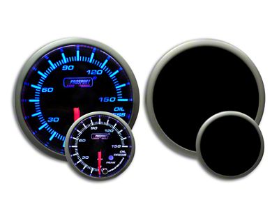 Prosport 52mm Premium Series Oil Pressure Gauge; Electrical; 0-150 PSI; Blue/White (Universal; Some Adaptation May Be Required)