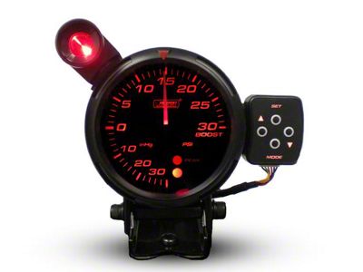 Prosport 80mm Premium Series Boost Gauge; Blue/White/Amber (Universal; Some Adaptation May Be Required)