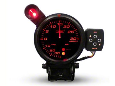 Prosport 80mm Premium Series Boost Gauge; Blue/White/Amber (Universal; Some Adaptation May Be Required)