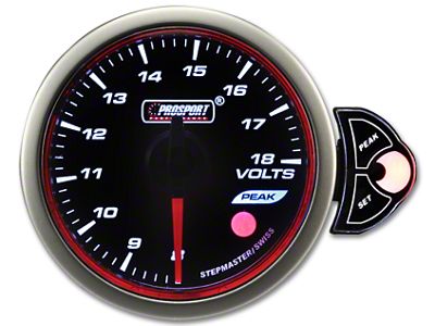 Prosport 52mm Halo Premium Series Volt Gauge; Blue/White/Amber (Universal; Some Adaptation May Be Required)