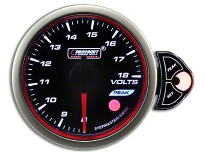 Prosport 52mm Halo Premium Series Volt Gauge; Blue/White/Amber (Universal; Some Adaptation May Be Required)