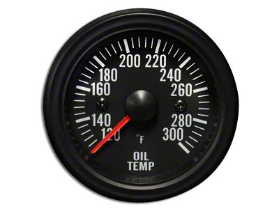 Prosport 52mm Waterproof Series Oil Temperature Gauge; Electrical; Amber/White (Universal; Some Adaptation May Be Required)