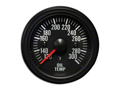 Prosport 52mm Waterproof Series Oil Temperature Gauge; Electrical; Amber/White (Universal; Some Adaptation May Be Required)