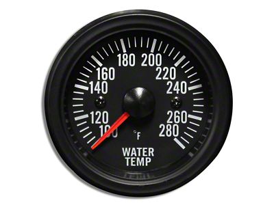 Prosport 52mm Waterproof Series Water Temperature Gauge; Electrical; Amber/White (Universal; Some Adaptation May Be Required)