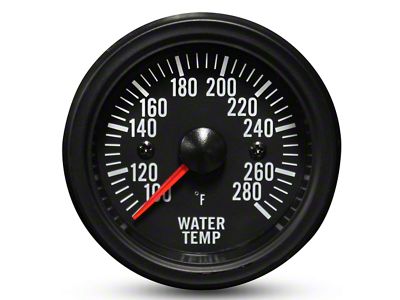 Prosport 52mm Waterproof Series Water Temperature Gauge; Electrical; Amber/White (Universal; Some Adaptation May Be Required)