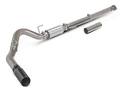 C&L 4-Inch Single Exhaust System with Black Tip; Side Exit (15-20 2.7L EcoBoost F-150)