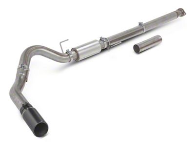 C&L Proven Ground Series 4-Inch Single Exhaust System with Black Tip; Side Exit (15-20 2.7L EcoBoost F-150)