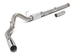 C&L 4-Inch Single Exhaust System with Polished Tip; Side Exit (15-20 2.7L EcoBoost F-150)
